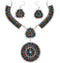 Silver Jewelry Turquoise Multicolor Link Necklace Set HS28583